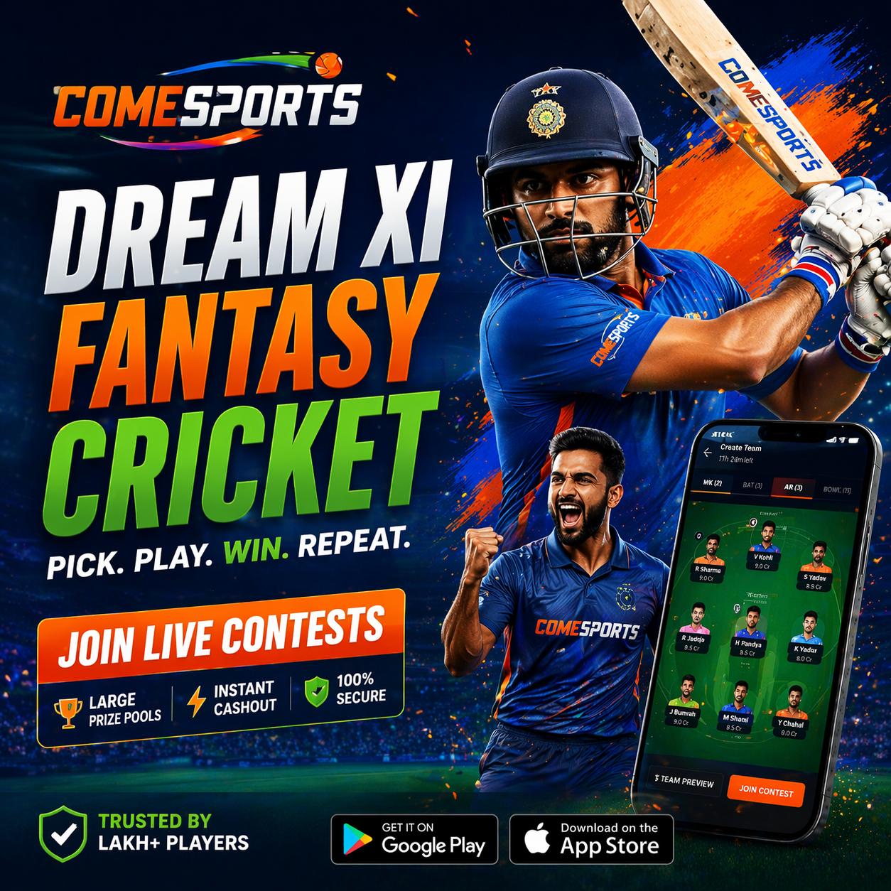 Come App Hub fantasy sports main visual